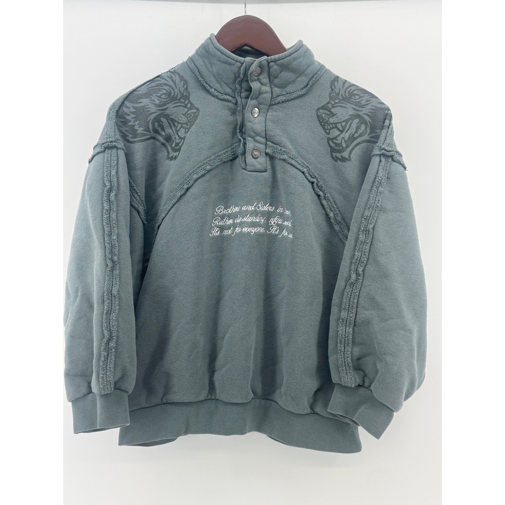 Darc Sport SHE Brothers and Sisters in Iron Wolf Snap Pullover Sweatshirt Blue M